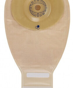 Aurum Convex Drainable - worek stomijny jednoczęściowy otwarty (odpuszczalny) z miodem Manuka, z filtrem, beżowy z okienkiem