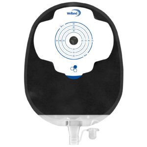 Aurum Plus Urostomy - worek duży urostomijny, czarny z okienkiem, płytka płaska z miodem Manuka